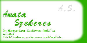 amata szekeres business card